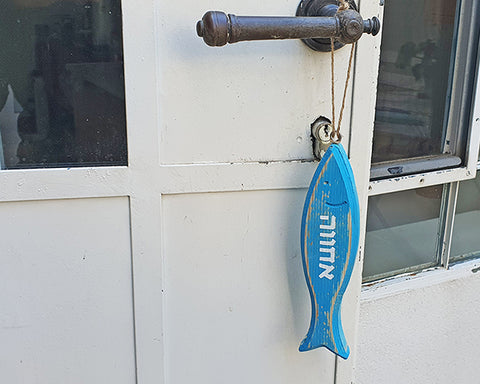 דניס - דג עץ צבעוני מארין אקו שיק וכיתוב