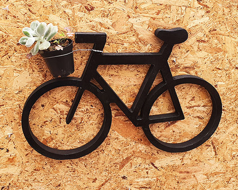 אמסטרדם - אופניים ומעמד לעציץ - שחור
